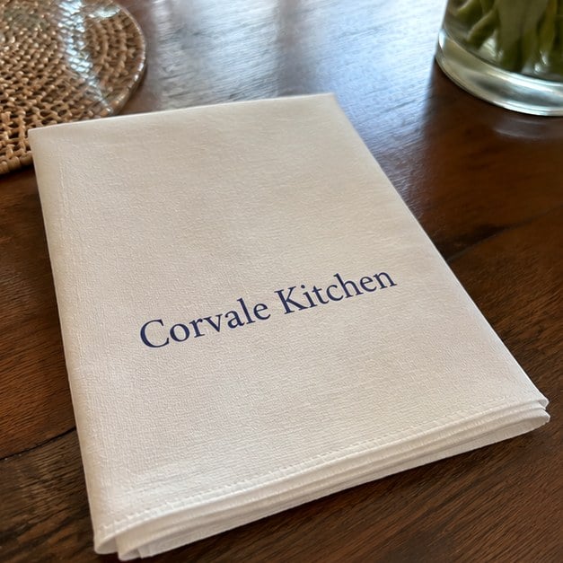 Custom dinner napkins — customer photo