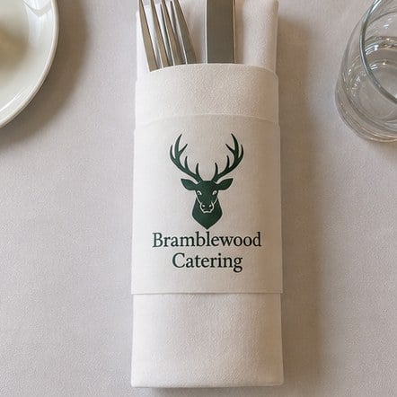 Customized dinner napkins for conference and event catering