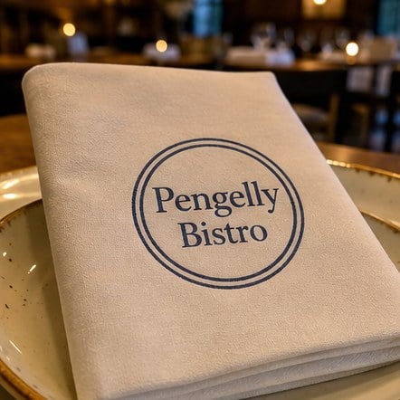 Customized dinner napkins for restaurants and bistros