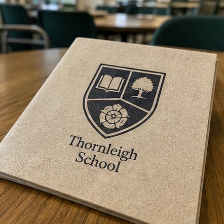 Customized dinner napkins for schools, care and institutions