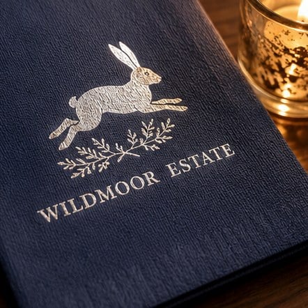 Promotional custom dinner napkins with company logo